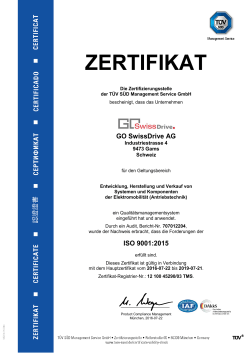 zertifikat - GO SwissDrive