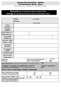 Domanda di partecipazione