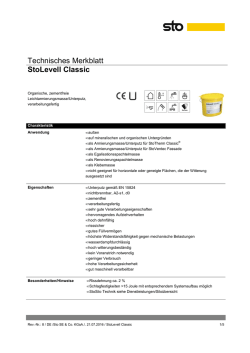 Technisches Merkblatt StoLevell Classic