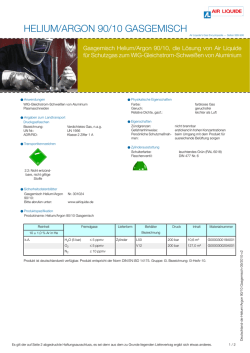Helium/Argon 90/10 Gasgemisch