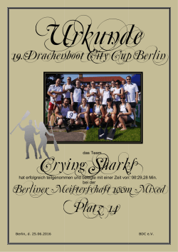Crying Sharks Crying Sharks Crying Sharks - Berlin City-Cup