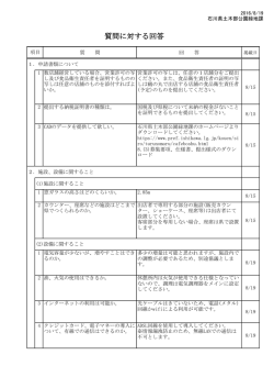 質問に対する回答