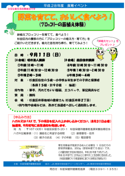 ブロッコリーの苗植え体験チラシ （PDF 306.7KB）