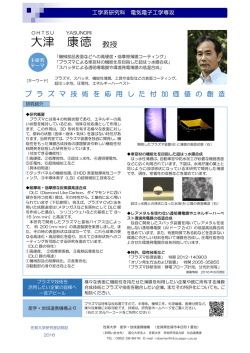 プラズマ技術を応用した付加価値の創造