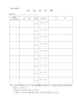 （第2号様式） 法人名：