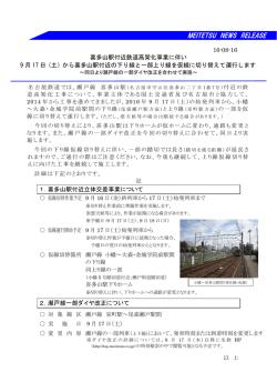 （土）から喜多山駅付近の下り線と一部上り線を仮線に
