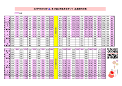 2016年8月13日（土）第51回さぬき高松まつり 志度線時刻表