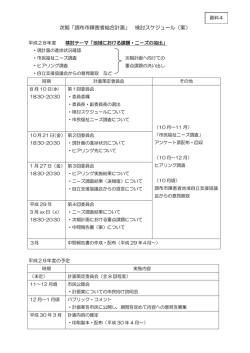検討スケジュール（案）