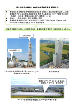 二酸化炭素分離回収設備（最大10トンCO2/日） （環境省補助対象設備