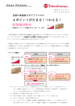 dポイントがたまる！つかえる！