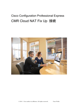 CMR Cloud NAT Fix Up 接続 - Cisco Support Community