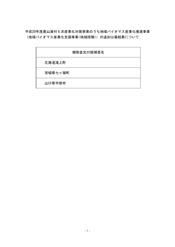平成28年度農山漁村6次産業化対策事業のうち地域バイオマス産業化