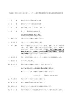 要項 - 愛知県バレーボール協会