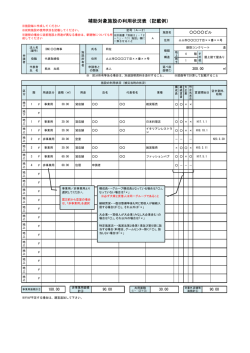 補助対象施設の利用状況表・按分積算説明書《記載例》