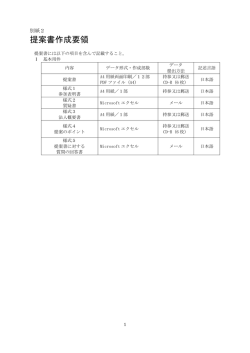 提案書作成要領