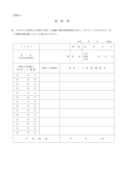 経 歴 書