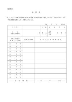 経 歴 書