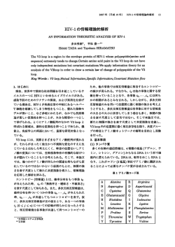 HーV一ーの情報理論的解析 - 法政大学学術機関リポジトリ