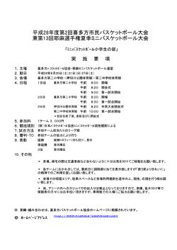 要綱 - 喜多方バスケットボール協会