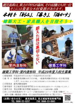 募集期間 平成28年9月1日(木)～平成29年3月3日(金) 選