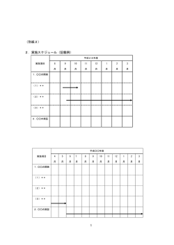 （別紙2） 2．実施スケジュール（記載例）