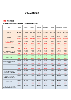 iPhone修理価格