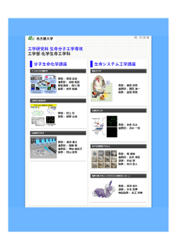 生命分子工学専攻 - 名古屋大学工学部・大学院工学研究科