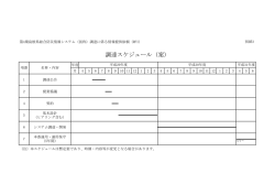 調達スケジュール（案）