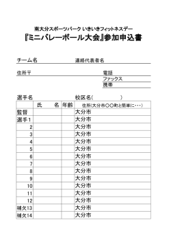 ミニバレー大会申込書 (PDF:14KB)