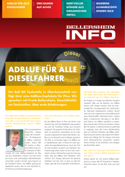 adblue für alle dieselfahrer - Bellersheim Unternehmensgruppe