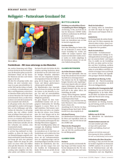 Heiliggeist &ndash; Pastoralraum Grossbasel Ost
