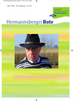 Nr. 40, April 2016 - Dorfgemeinschaft Hermannsberg