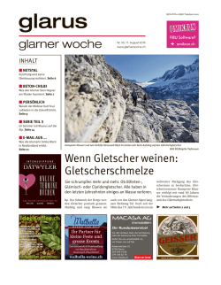 Glarner Woche, Glarus, 17.8.2016