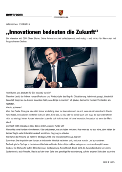 Innovationen bedeuten die Zukunft