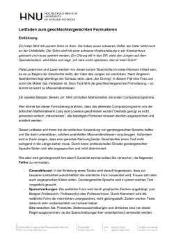 HNU-Leitfaden zur sprachlichen - Hochschule Neu-Ulm
