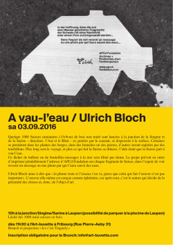 A vau-l`eau / Ulrich Bloch