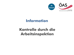 Informationen zur Kontrolle durch die Arbeitsinspektion