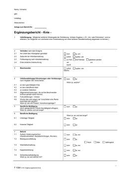 Erg&auml;nzungsbericht Knie