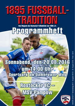 Programmheft - Rostocker FC