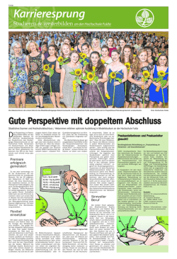 Gute Perspektive mit doppeltem Abschluss
