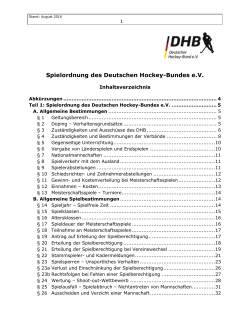 zur DHB Spielordnung - zur Homepage des Deutschen Hockey