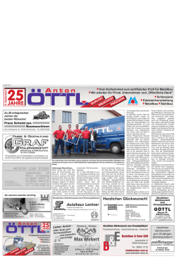 Zeitungsartikel zum 25-jährigen Jubiläum