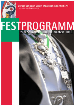 Festgrogramm 2016 - B&uuml;rger-Sch&uuml;tzen