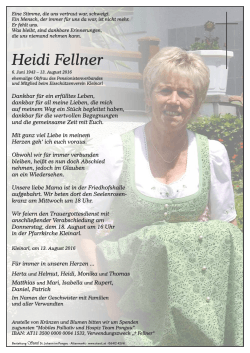 Heidi Fellner - Bestattung Sterzl