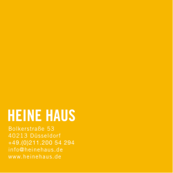 Flyer Heine Haus