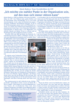 Ich m&ouml;chte ein stabiler Punkt in der Organisation sein, auf den