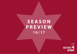season preview - Westdeutsche Spielbanken