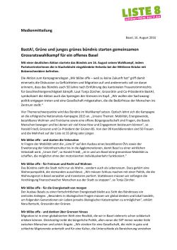jgb startet Grossratswahlkampf für ein offenes Basel