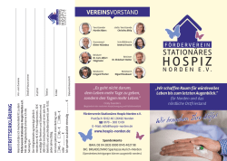 Informationsflyer - F&ouml;rderverein Station&auml;res Hospiz Norden eV