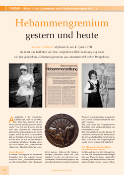 Hebammenzeitung 2/2014 - Hebamme Susanne Schießer